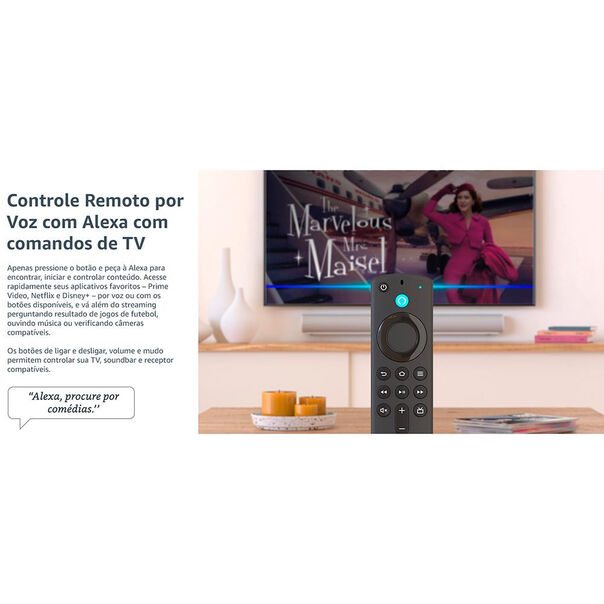 Fire TV Stick Amazon com Alexa e Controle Remoto Full HD 2021 - Bivolt image number null