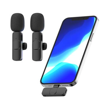 Sistema Microfone Lapela Duplo Wireless Otto K9 Ios Lightning 360° Smartphone Apple image number null