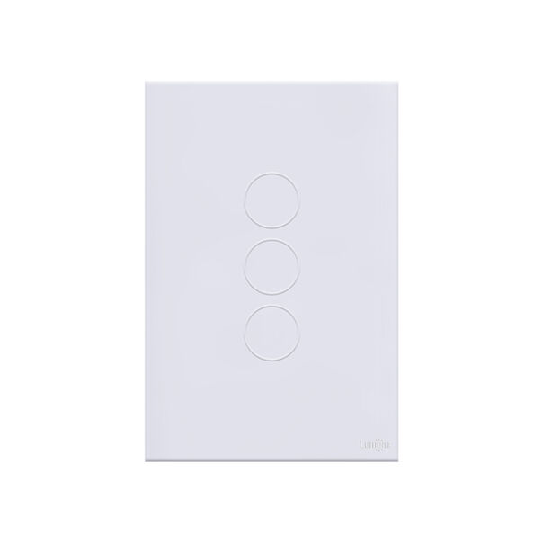 Interruptor Touch Glass 3 Botões Wifi Lumenx 4x2 Branco image number null