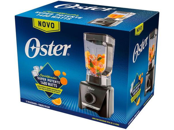 Liquidificador Oster 1400 Full OLIQ610 Preto 15 Velocidades + Pulsar 1400W - Preto - 220V image number null