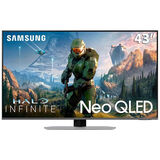Smart TV 43 Neo QLED 4K Samsung Gaming QN90C Mini LED - Cinza