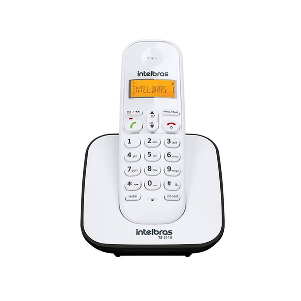 Telefone sem fio Intelbras TS 3110 Branco e Preto image number null