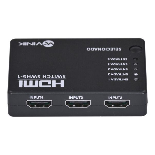 Switch HDMI 5 Entradas 1 Saida 1.3V com Suporte 3D e 1080P - SWH5-1 image number null