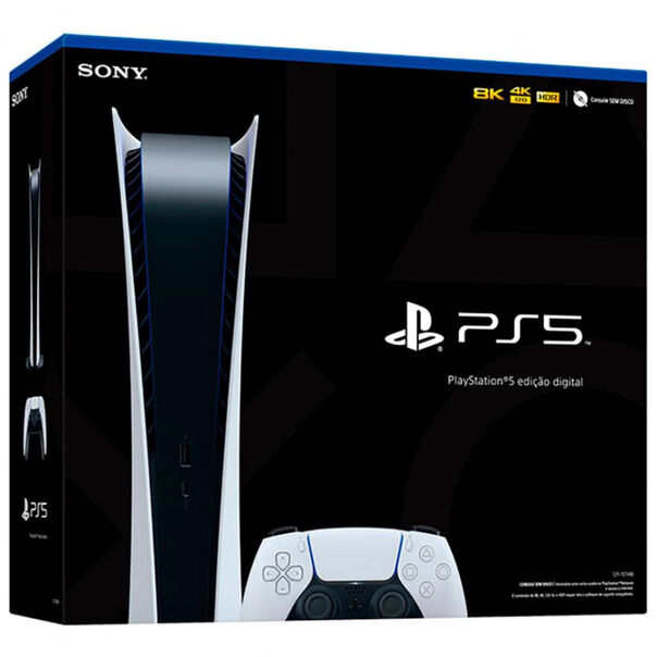 Console Playstation 5 Digital Edition 825GB SSD - Preto com Branco - Bivolt image number null