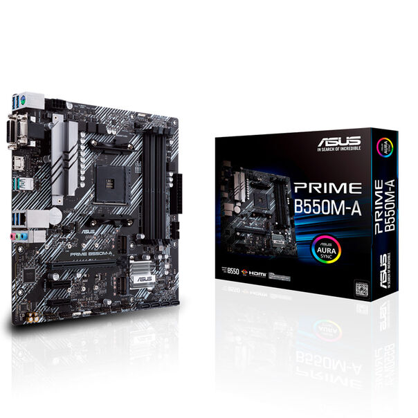 Placa Mãe Asus para AMD B550M-A Prime 4xDDR4 mATX - Preto image number null