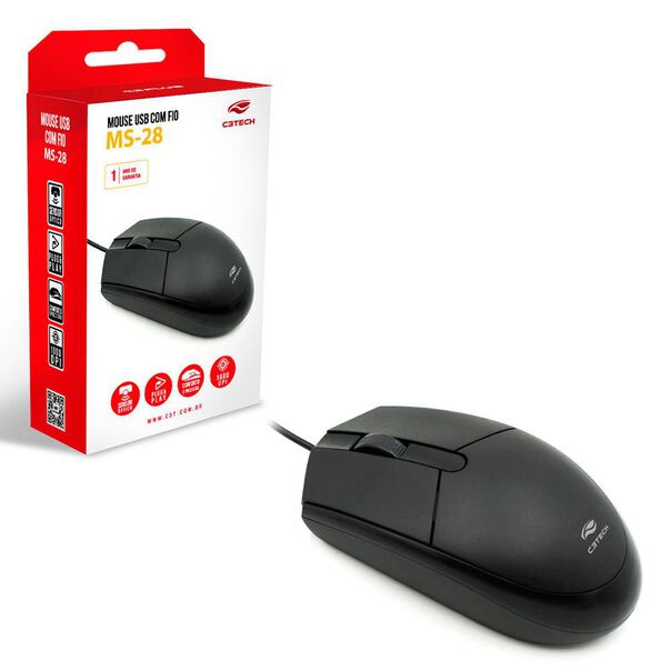 MOUSE USB MS-28BK PRETO C3TECH image number null