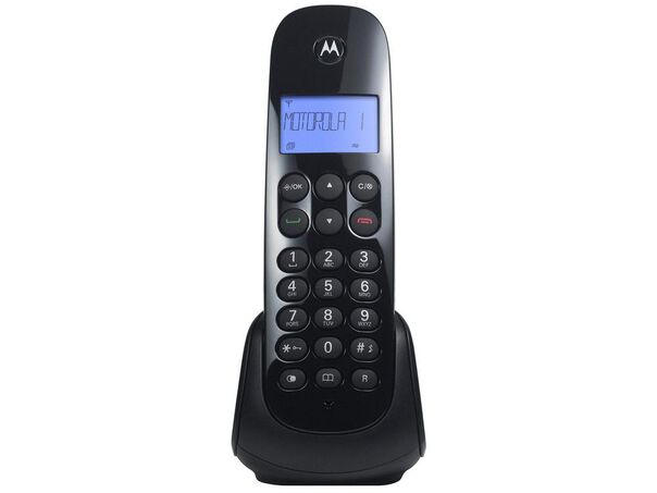 Telefone Sem Fio Motorola MOTO700-MRD2 + 1 Ramal Identificador de Chamada Preto image number null