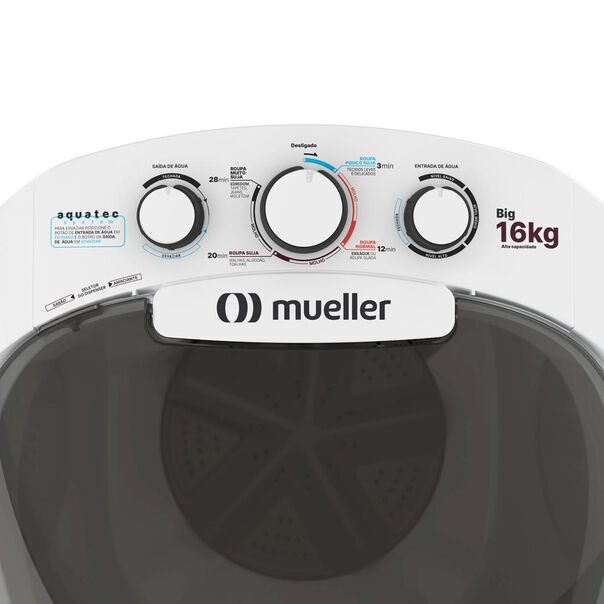 Tanquinho Máquina de lavar roupa Semiautomática Big com Aquatec 16kg Branca - Branco - 220V image number null