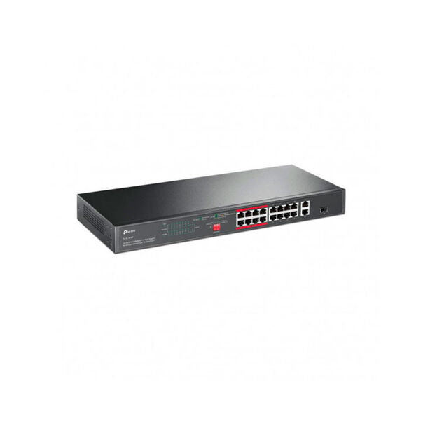 Switch 16 portas 10-100MBPS Fast POE+ 2P Gigabit E 1 SFP Tp-Link - Chumbo image number null