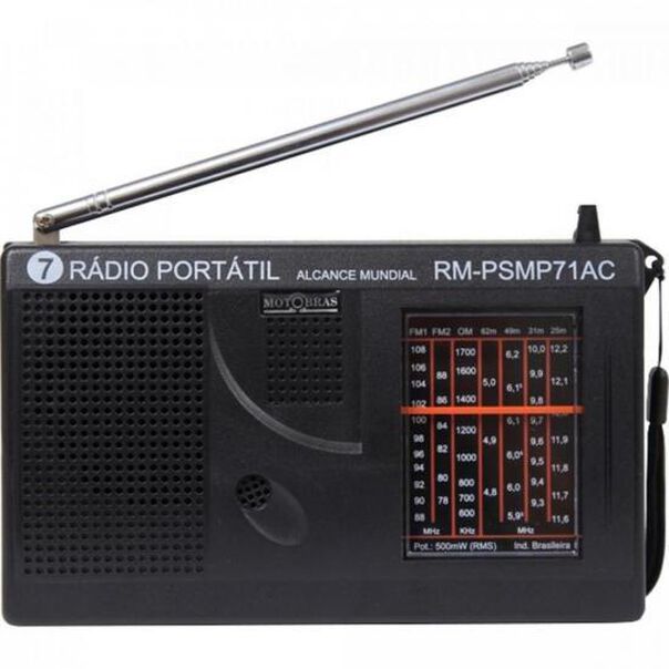 Radio Portil RM-PSMP71AC Preto Motobras image number null