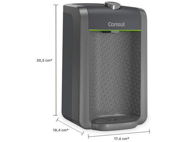 Purificador de Água Consul CPC31AF Compacto com Filtragem Classe A Cinza Água Natural  - Cinza - Bateria image number null
