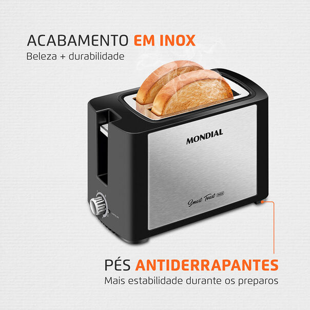 Torradeira de Pães Mondial Smart Toast T-13 Inox 220V image number null