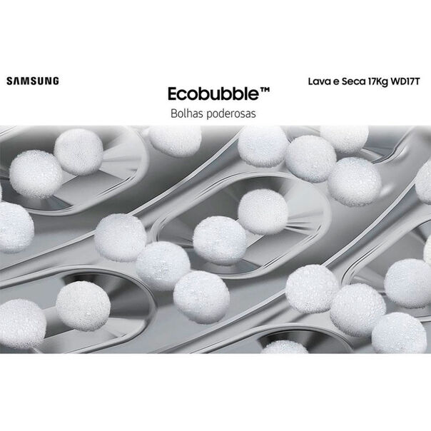 Lava e Seca Samsung WD17T Inox com Ecobubble e Lavagem Inteligente WD17T6300GP - 17-10 kg - 110V image number null