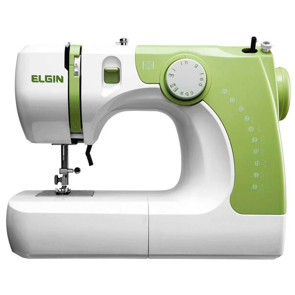 Máquina de Costura Elgin Supéria JX-2050 - Branco com Verde - 110V image number null