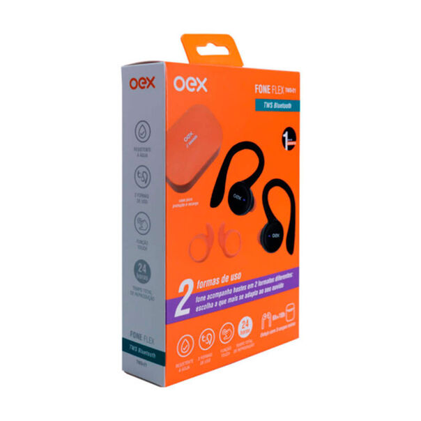 Fone de Ouvido Bluetooth OEX Flex TWS21 Preto image number null