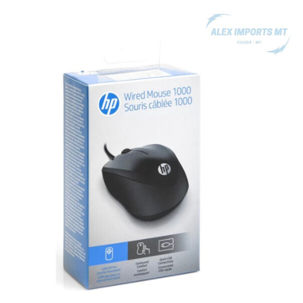 Mouse USB HP 1000 1200 Dpi mause Computador e notebook image number null
