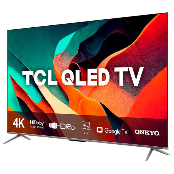 Smart TV QLED 55 4K TCL C635 Google TV. 120 Hz-DLG. Dolby Vision e Atmos. Onkyo. Comando de Voz à Distância. Google Assistant - Chumbo com Preto image number null