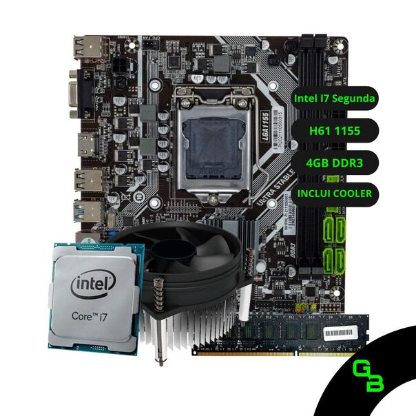 Kit Upgrade Intel Core I7 Segunda H61 Ram 4GB DDR3 image number null
