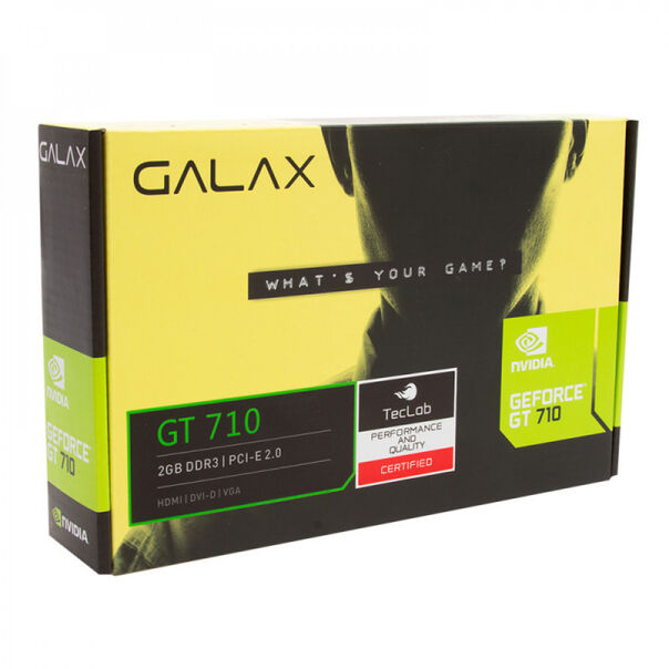 Placa De Vídeo 2gb Galax Geforce Gt 710 Ddr3 - Preto image number null