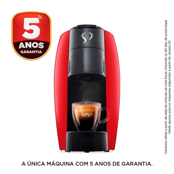 Cafeteira Espresso TRES Lov Automática Multibebidas - Vermelho - 220V image number null