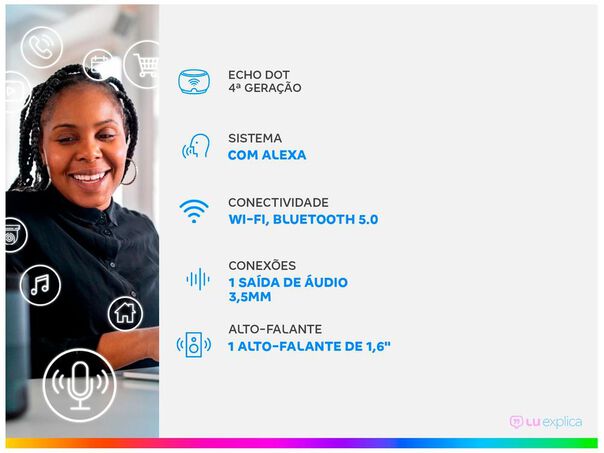 Echo 4ª Geração Smart Speaker com Alexa Amazon + Kit Casa Inteligente Positivo Smarthome image number null