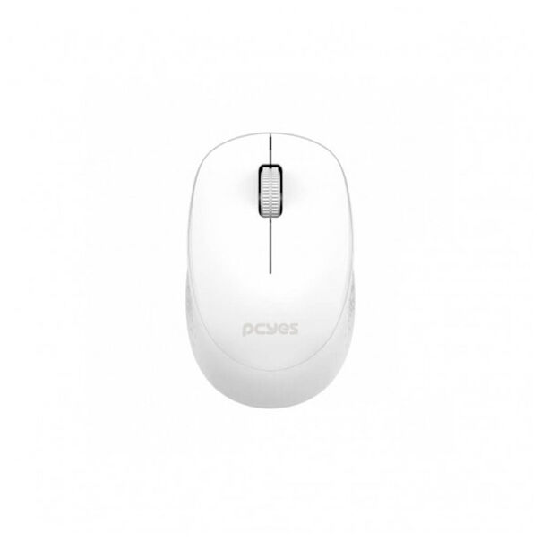 Mouse Sem Fio Mover White Silent Click 1600 Dpi PMMWSCW Pcyes - Branco image number null