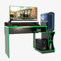 Mesa de Computador Gamer com Nicho Valdemóveis - Preto com Verde
