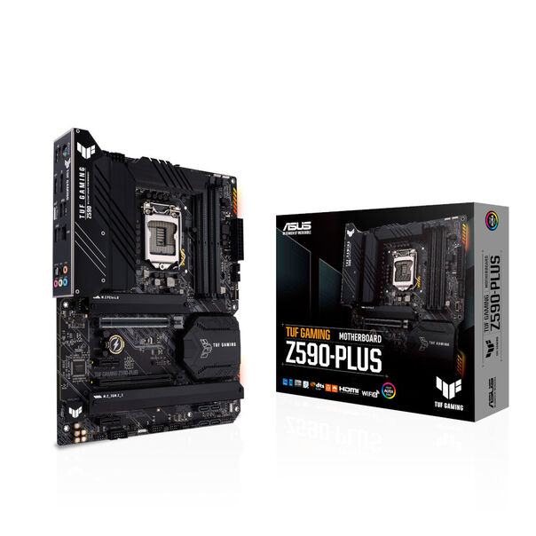 Placa Mãe Asus para Intel 1200 Z590 Plus TUF Gaming 4xDDR4 ATX - Preto image number null