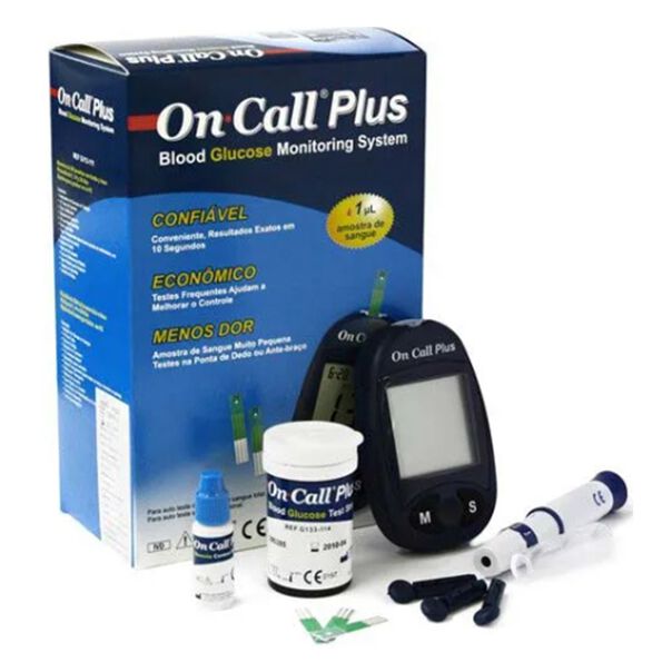 Medidor Digital Kit Monitor de Glicemia Glicose On Call Plus image number null