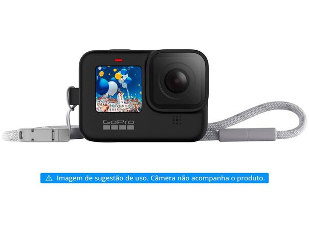 Capa Protetora GoPro Hero 9 Black com Cordão Preto ADSST-001 Original - Preto image number null