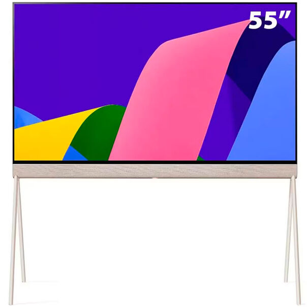 Smart TV 55 LG 4K OLED 55LX1Q Evo Objet Collection Posé 120 Hz. Design 360. Suporte de chão. Acabamento tecido - Branco - Bivolt image number null