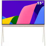 Smart TV 55 LG 4K OLED 55LX1Q Evo Objet Collection Posé 120 Hz. Design 360. Suporte de chão. Acabamento tecido - Branco - Bivolt