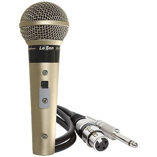 Microfone Profissional SM58 P4 Champanhe Acompanha Cabo de 5 Metros  image number null