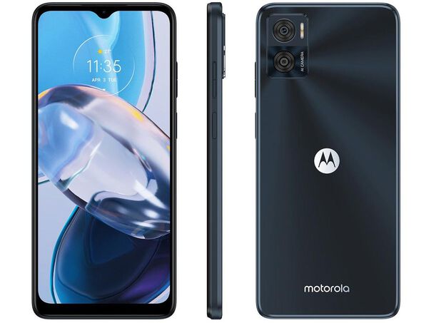 Smartphone Motorola Moto E22 64GB Preto 4G 4GB RAM 6 5” Câm. Dupla + Selfie 5MP Dual Chip  - 64GB - Preto image number null
