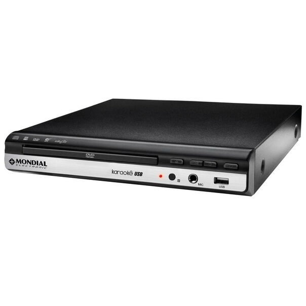 DVD Player D-15 com Karaokê. Entrada USB e Ripping Mondial - Preto image number null