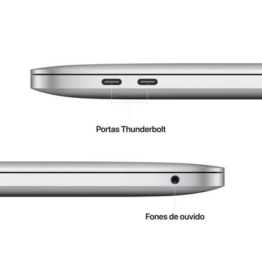 Notebook MacBook Pro 13.3 Apple - Prata - Bivolt image number null