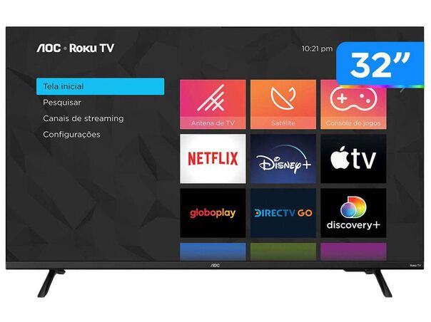 Smart TV 32” HD D-LED AOC 32S5135-78G VA Wi-Fi 3 HDMI 1 USB image number null