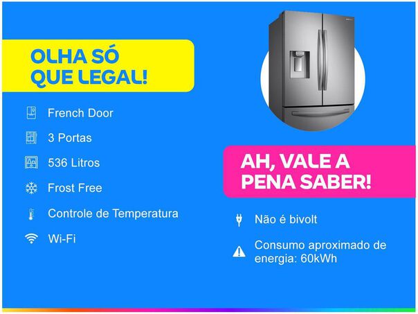 Geladeira-Refrigerador Samsung Frost Free French Door 536L RF23R6201SR - 110V image number null