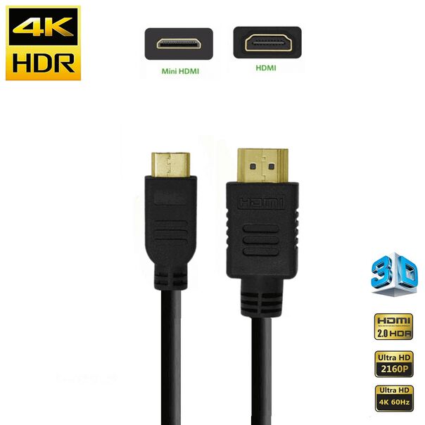 Cabo HDMI x Mini-HDMI 2.0 4K 2160P HDR de Alta Velocidade 50cm image number null