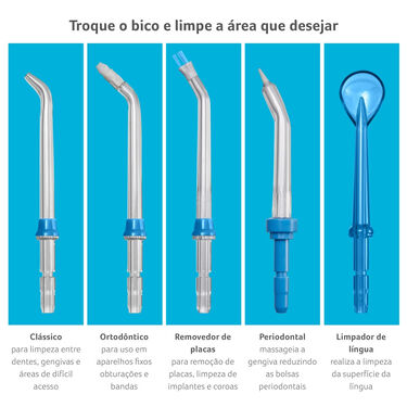 Bicos para Irrigador Oral Limpeza Completa Multilaser Saúde - HC066 HC066 image number null