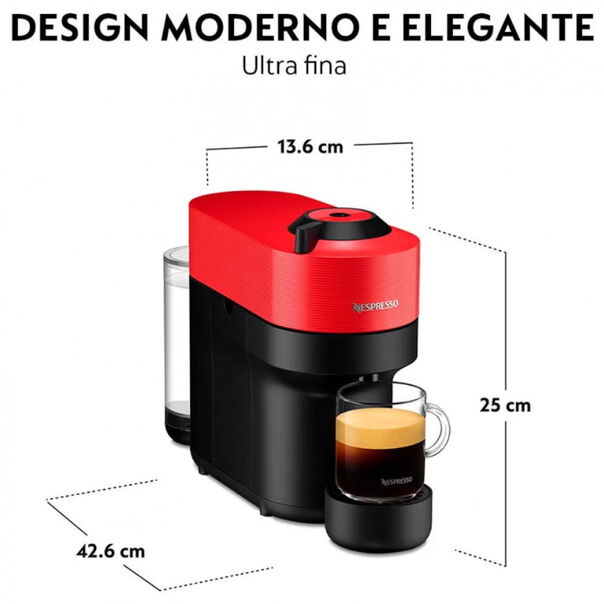 Máquina de Café Nespresso Vertuo Pop com Kit Boas-Vindas - Vermelho - 110V image number null
