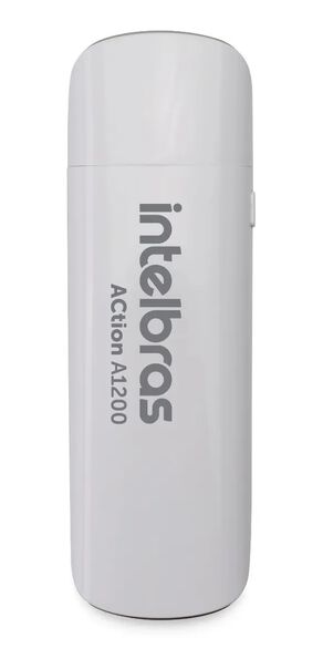 Adaptador Intelbras Action A1200 Wireless USB 3.0 Wi-Fi 5 Dual Band 2.4 e 5 GHz Receptor Internet Wifi Notebook Desktop image number null