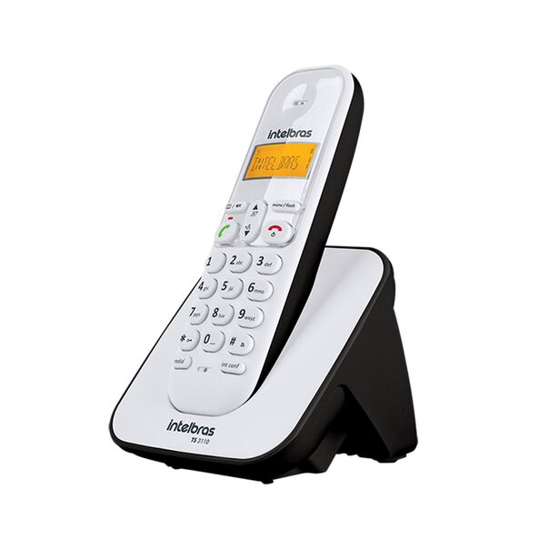 Telefone sem fio Intelbras TS 3110 Branco e Preto image number null