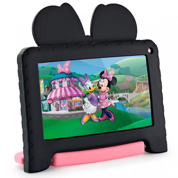 Tablet Infantil Multilaser Minnie NB414 Wi-Fi Tela de 7 64GB 4GB de RAM Android 13 Go Processador Quad-Core - Preto e Rosa image number null
