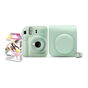 Kit Câmera Instax Mini 12 Verde com Bolsa e 10 Filmes Macaron