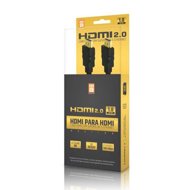 Cabo HDMI 2.0 Macho 1.8 Metros Suporte 4K e Ethernet MB1188 image number null