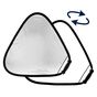 Rebatedor Triangular 2 em 1 Branco e Prata de 60cm com Alça
