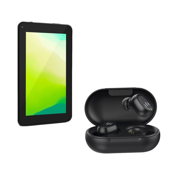 Combo High Tech - Tablet 7 Pol Android 11 Preto Mirage e Earphone TWS Pulse Drop Preto Pulse Sound - PH345K PH345K image number null
