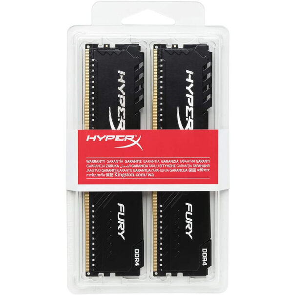 Memórias HyperX Fury 32GB 2X16GB CL18 DDR4 3600MHz HX436C18FB4K2-32 - Preto image number null