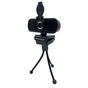 Webcam Full Hd 1080p 30Fps c/ Tripe Cancelamento de Ruído Microfone Conexão USB Preto - WC055 WC055